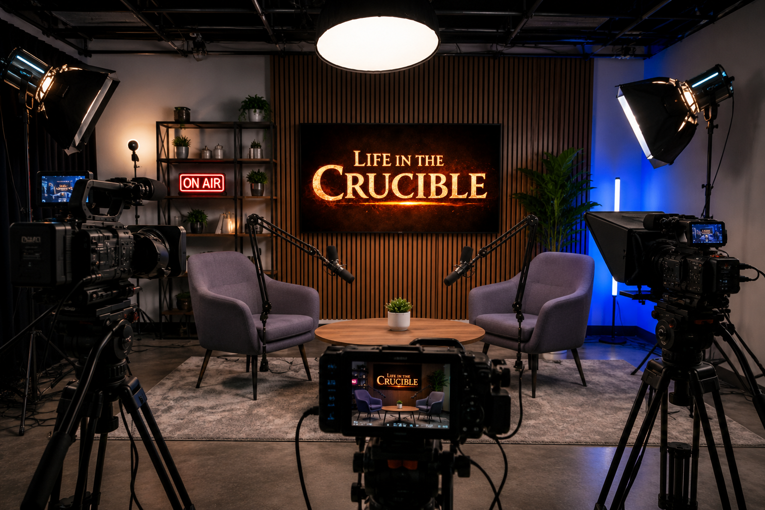 Life in the Crucible podcast and video studio